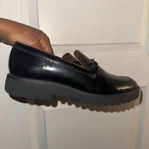 Franco Sarto Black Leather Loafers